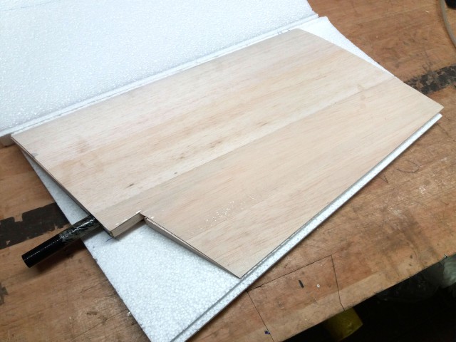 cover rudder with balsa 1,5 mm