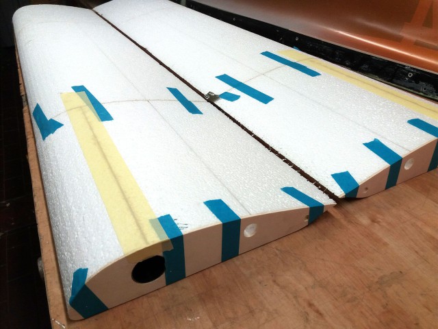 wing parts glued with PU glue
